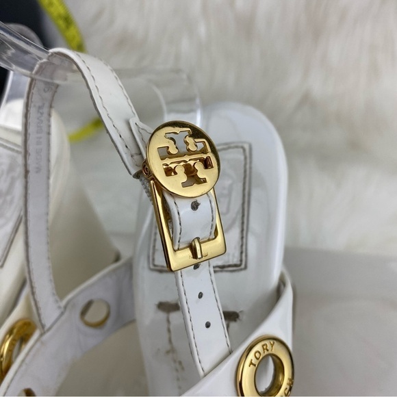 TORY BURCH KATHRYN STRAPPY WEDGE SLINGBACK HEELS - Picture 8 of 15